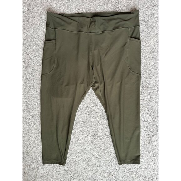 Old Navy Active Powersoft High-Rise Leggings 4X Go-Dry Olive Green - Picture 3 of 9